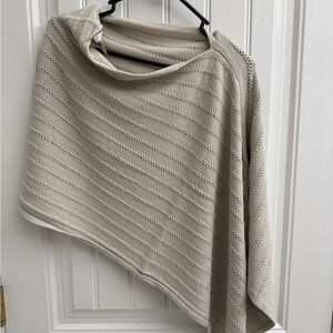 J. Jill Cream Knit Poncho
